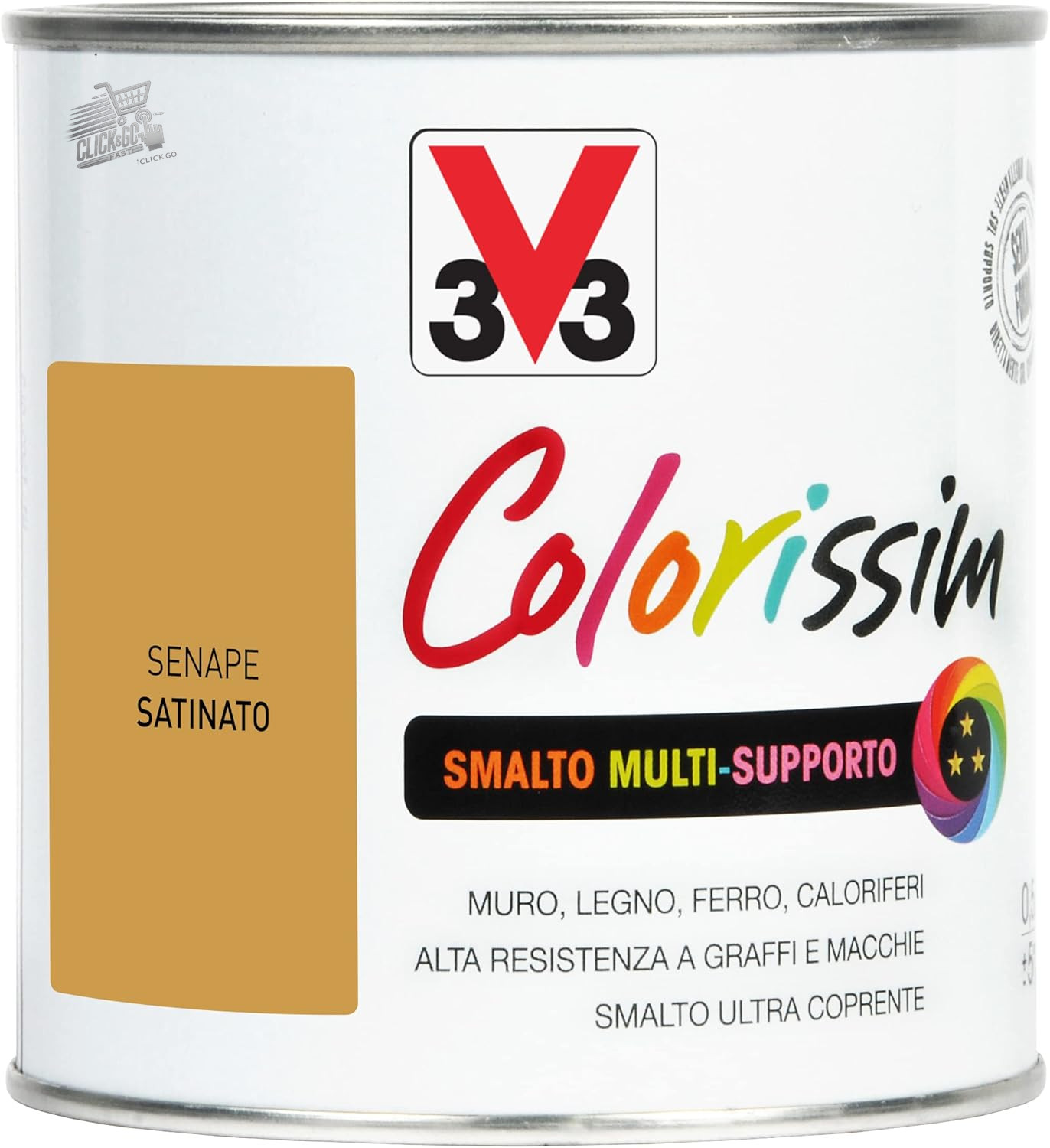 Multi-support enamel V33 colorful paint paint wood iron walls mustard