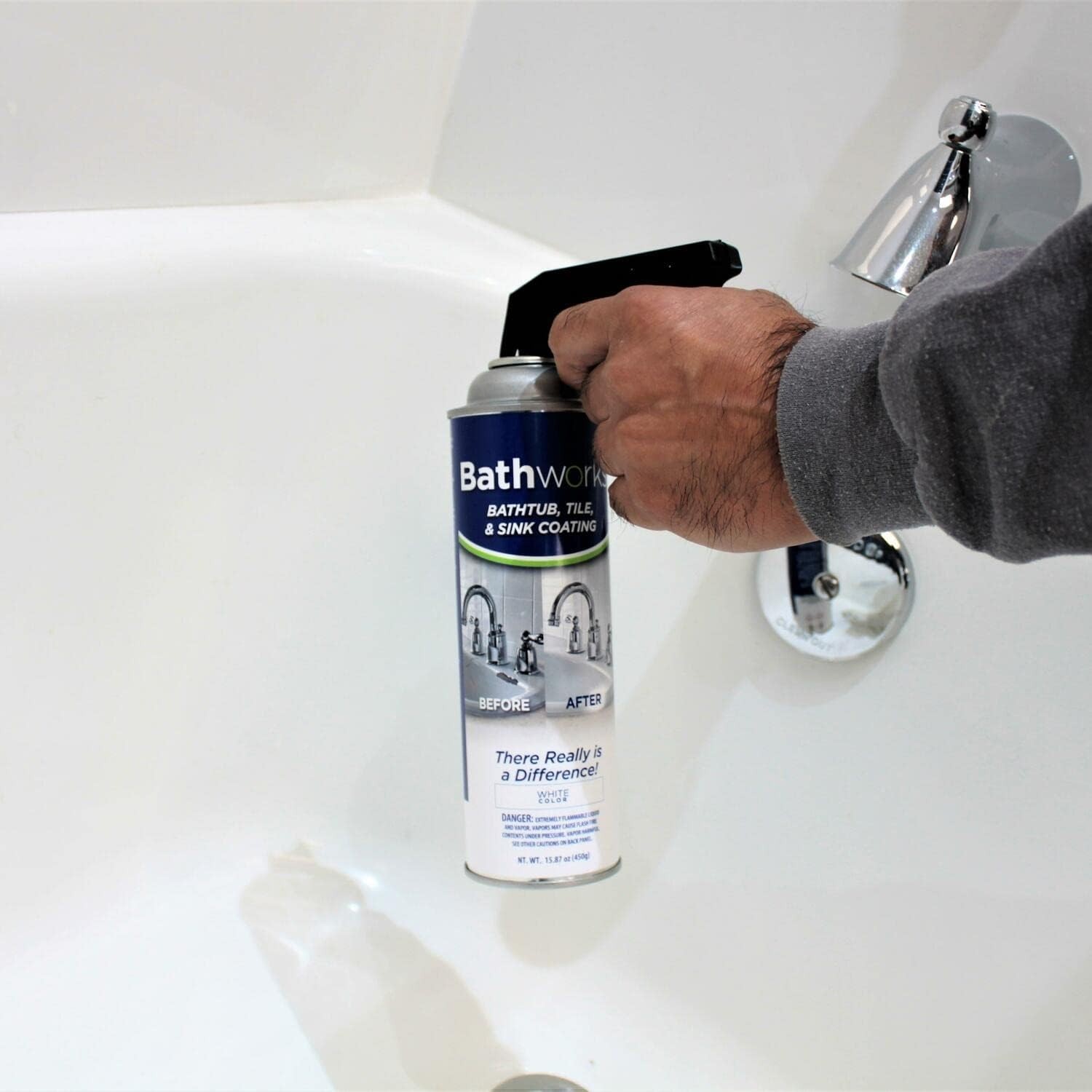 Versatile Bathtub Refinishing Kit White – 2 Cans, Fade & Waterproof Finish