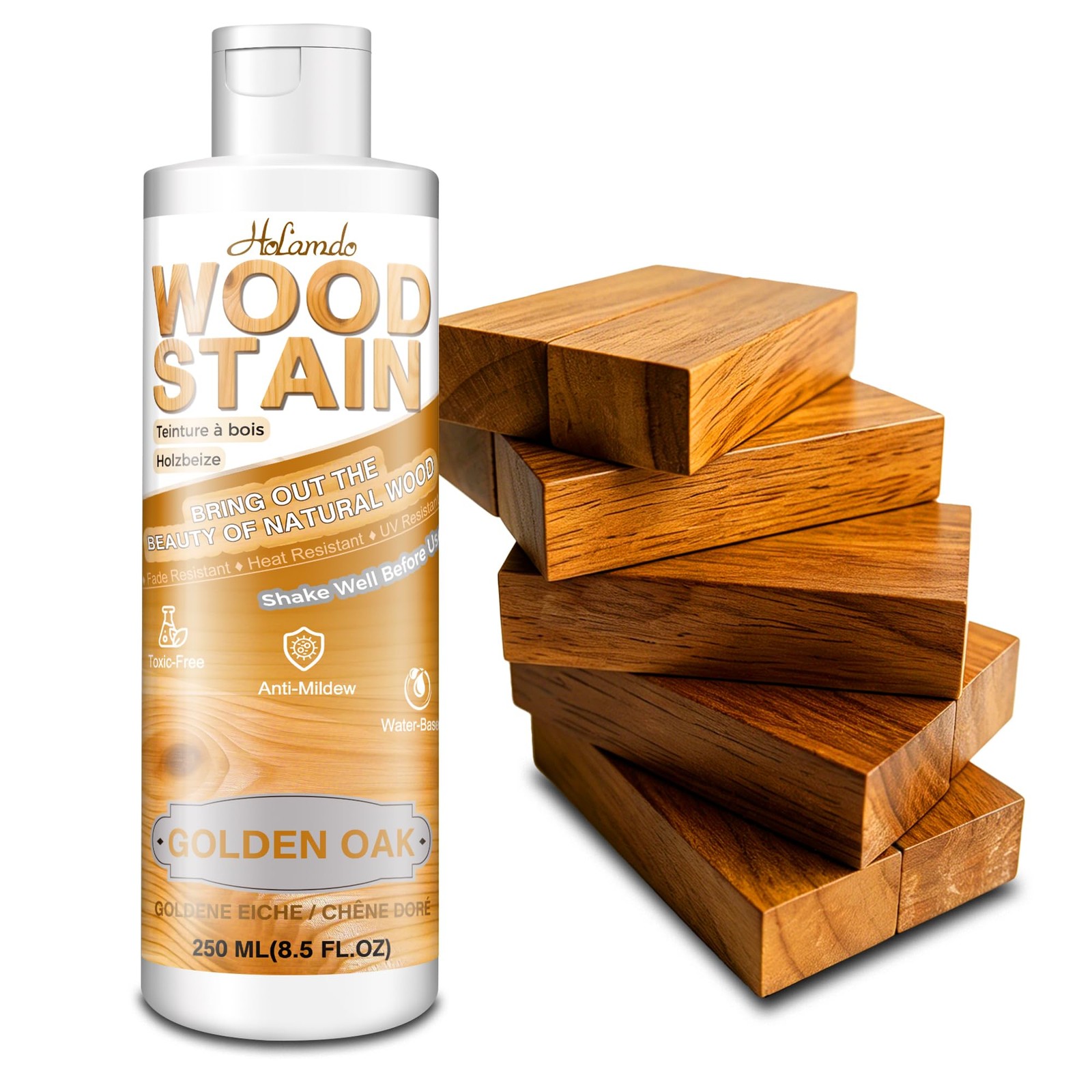 Water Based Wood Stain 8.5oz, Golden Oak – Indoor Outdoor