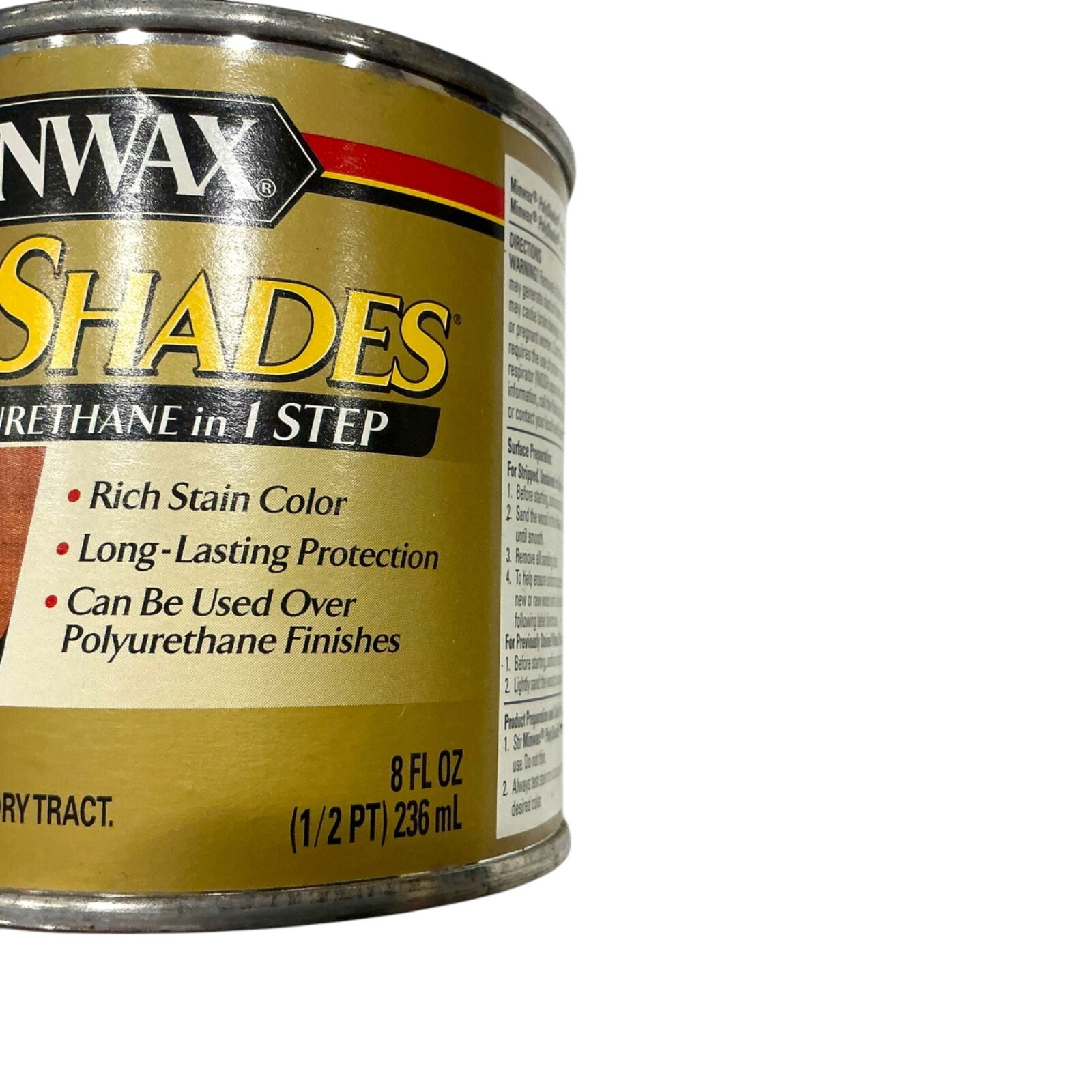 Minwax Polyshades Stain Polyurethane 1/2 pint PECAN Satin 8 oz new