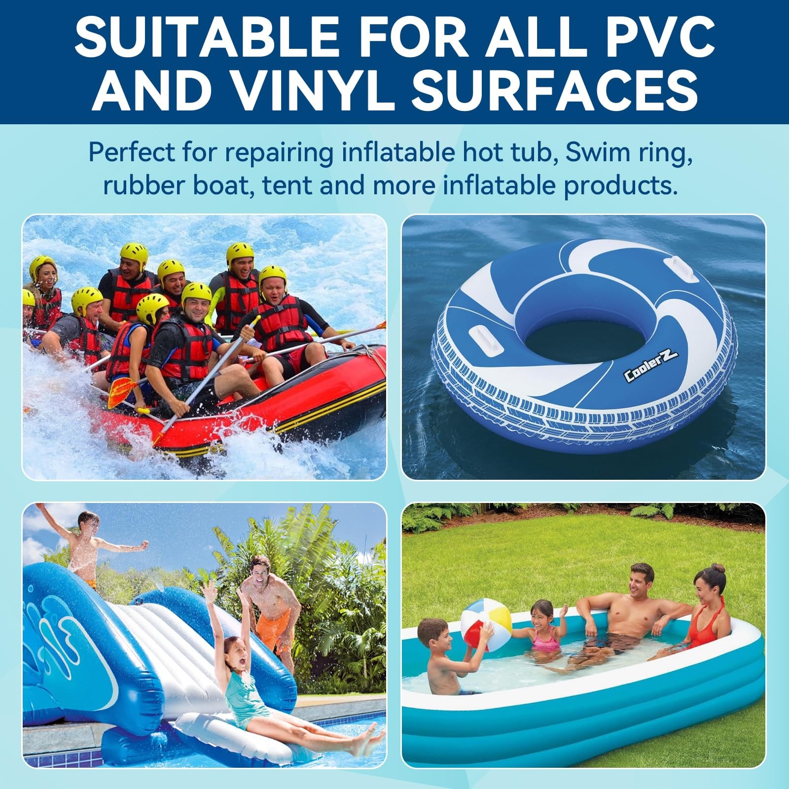 Bellisinno Air Mattress Patch Kit, Waterproof PVC Glue, 60ml, Clear