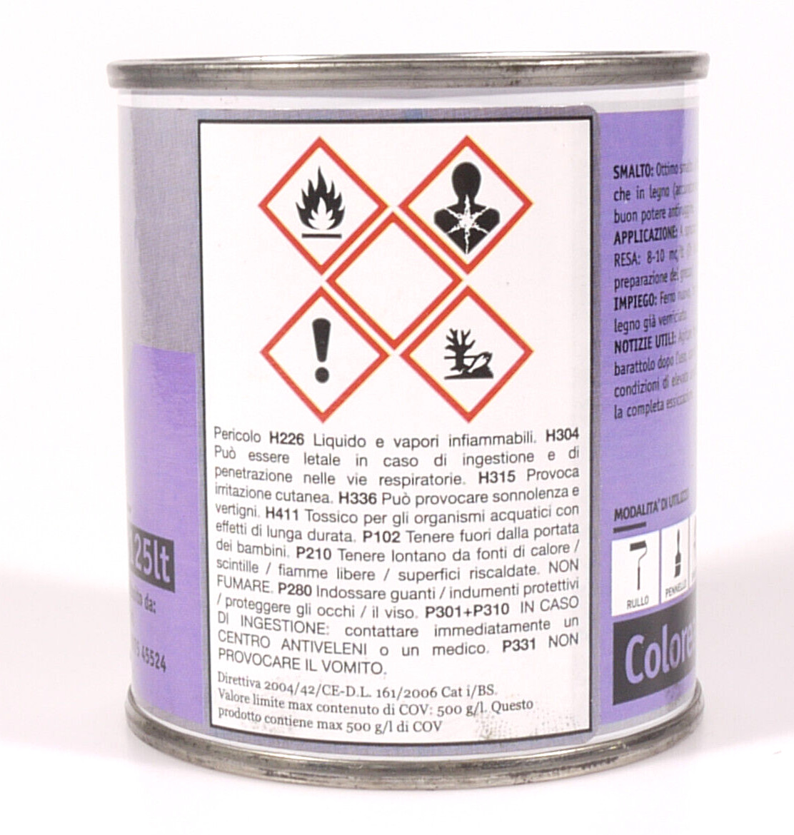 PRL) POLISHED ENAMEL PAINT 6 COL. PAINT WOOD IRON PAINT GREEN GRAY BLUE ROLLER
