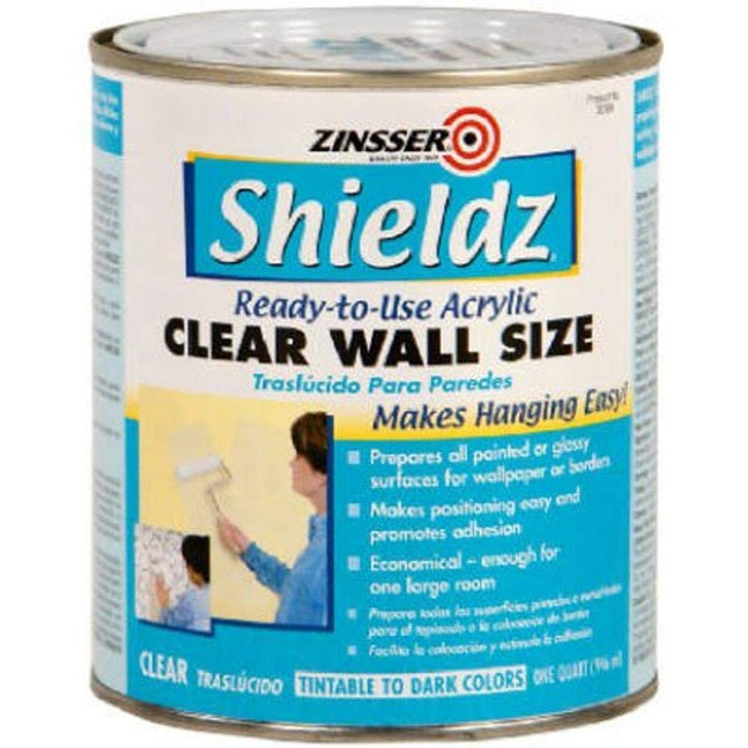 qt Zinsser 2104 Clear Shieldz Water-Based Acrylic Wallpaper Primer 1
