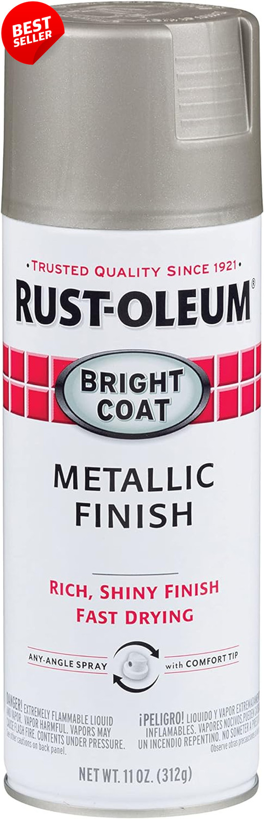 Stops Rust Metallic Spray Paint 11oz Aluminum Bright Coat 6 Pack – US