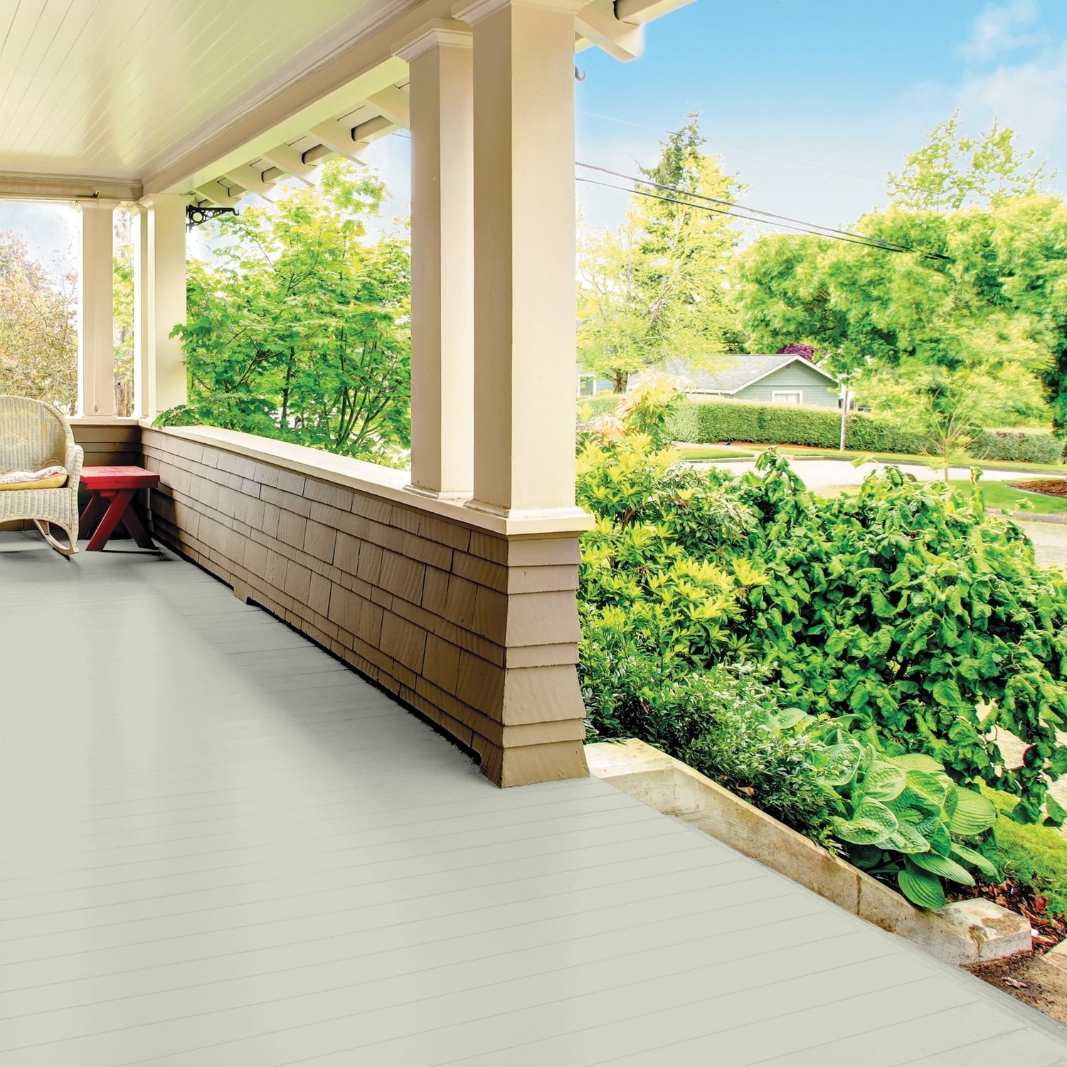 Glidden Porch & Floor 1 Gal White Sage Satin Int/Ext Paint with Primer