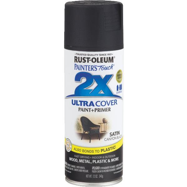 (6)- Canyon Black RustOleum Painter´s Touch 2X Ultra Cover Spray Paint 249844