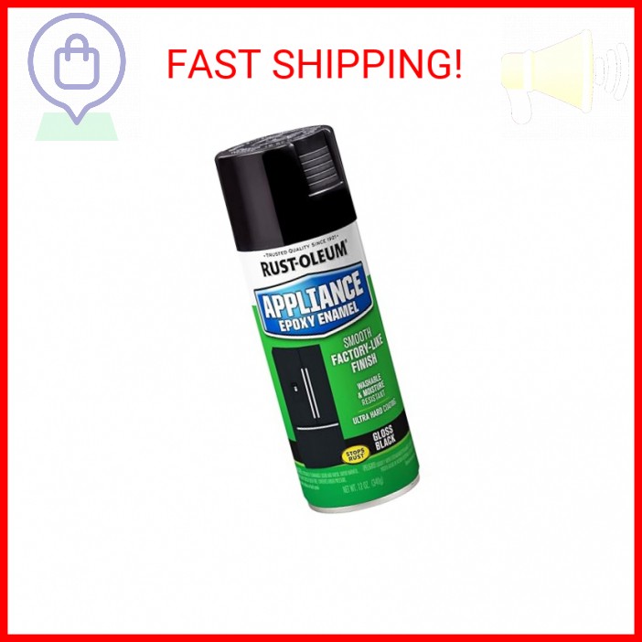 Rust-Oleum 7886830 Specialty Appliance Epoxy Spray Paint, 12 oz, Black