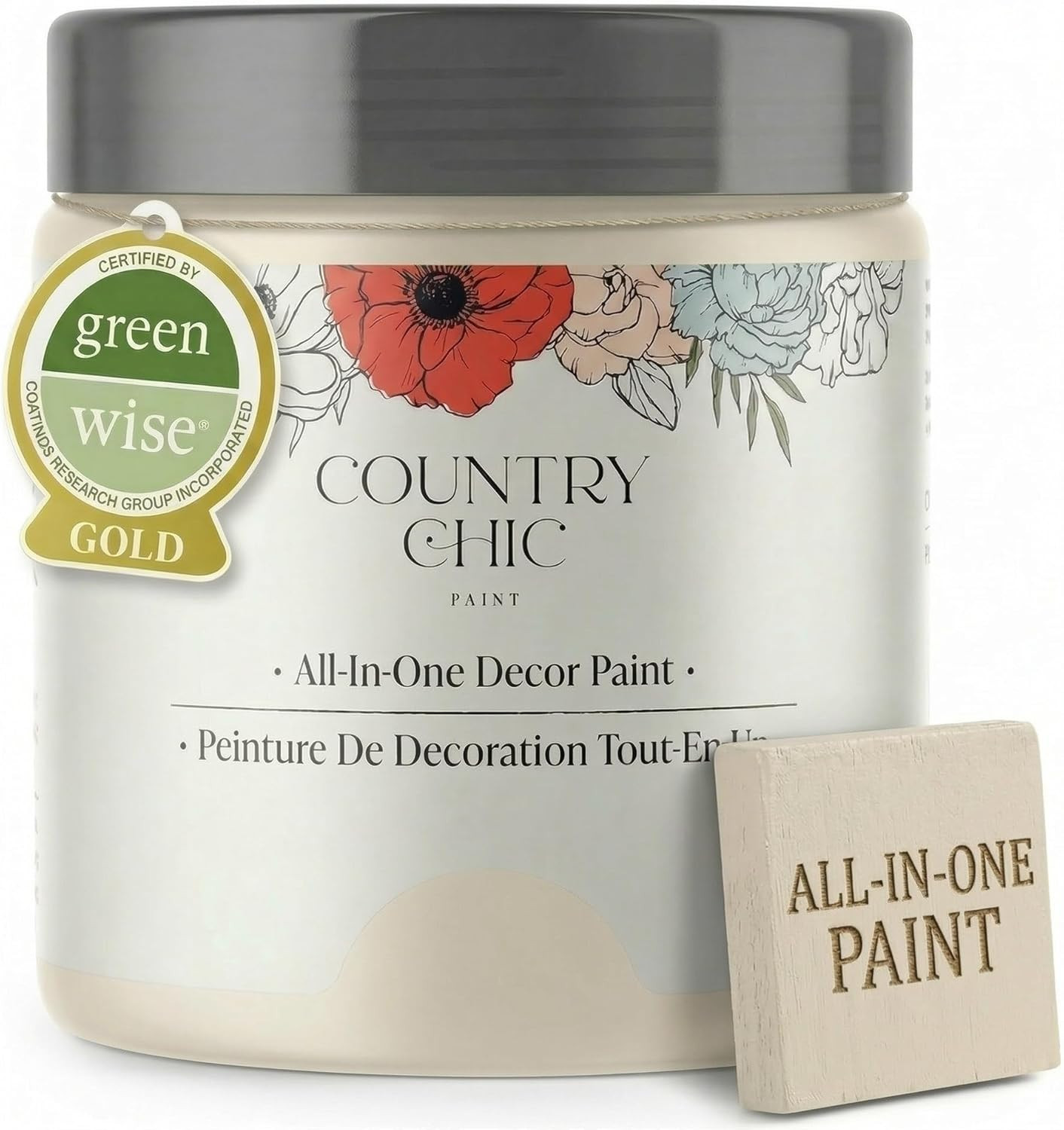 Country Chic All-In-One Chalk Paint for Furniture, Cabinets, Home Decor, Eco-Fri
