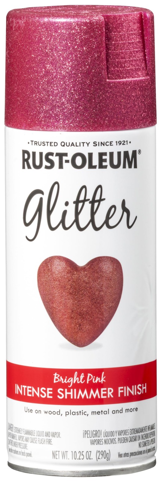 Rust Oleum Specialty Glitter Spray Bright Pink 10.25 Ounce Multi Surface Paint