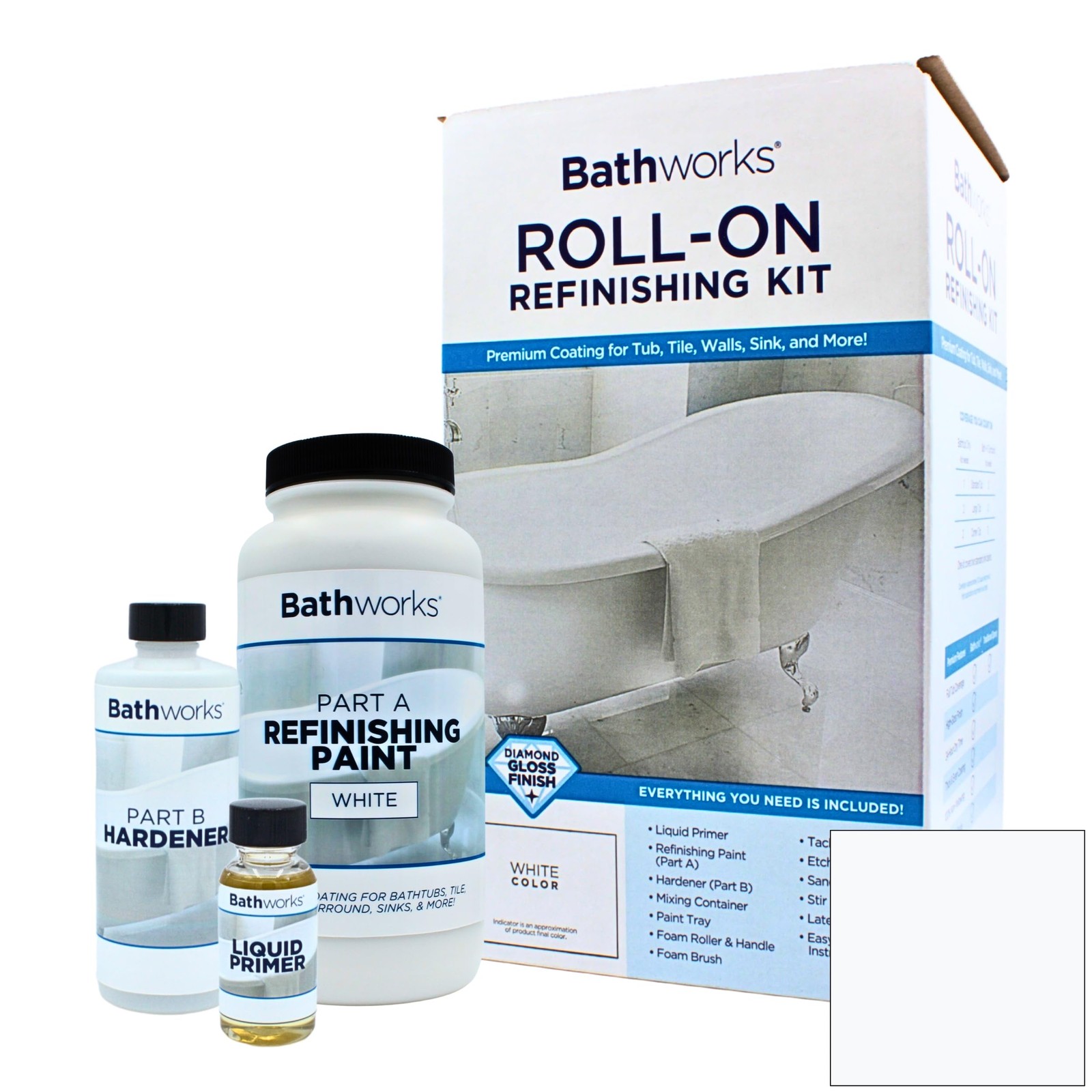 Diy Bathtub & Tile Refinishing Kit 20 Oz Tub Tile Wall Surround Sink Quick 24 Ho