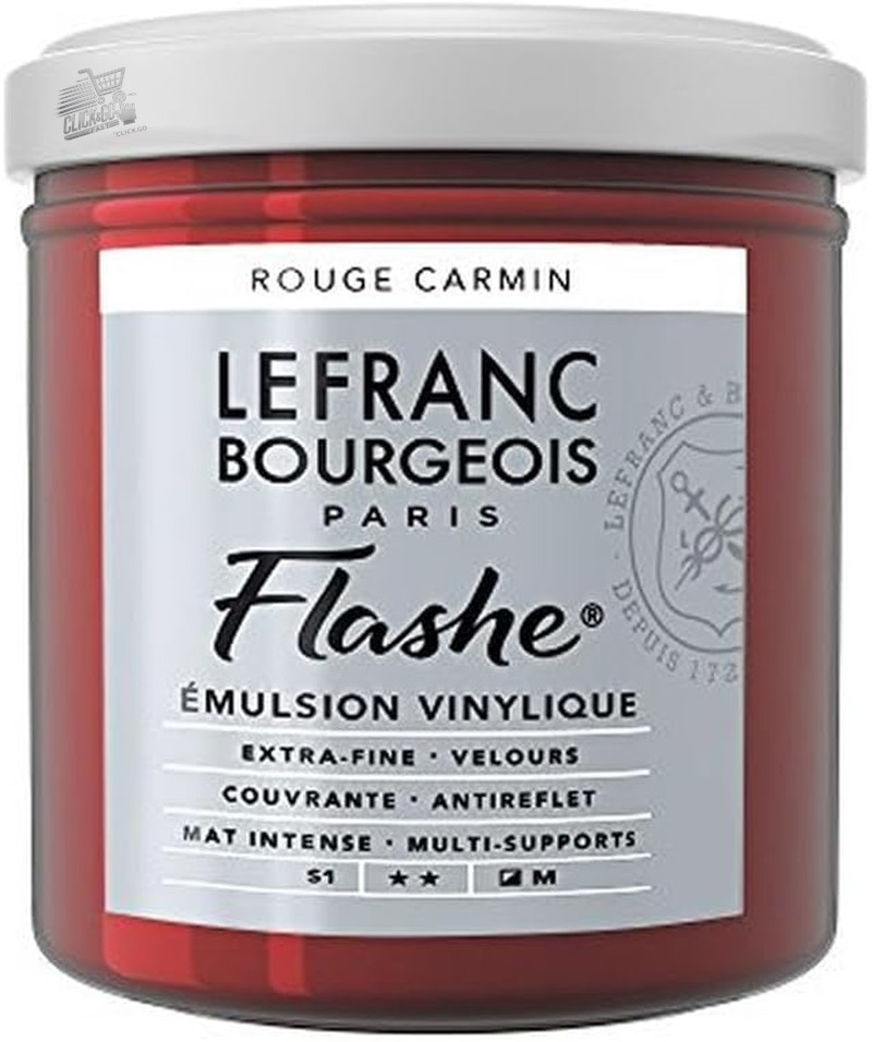 ACRYLIC VINYL COLOR FLASHES LEFRANC BOURGEOIS 125 ML MATTE CARMINE RED Be