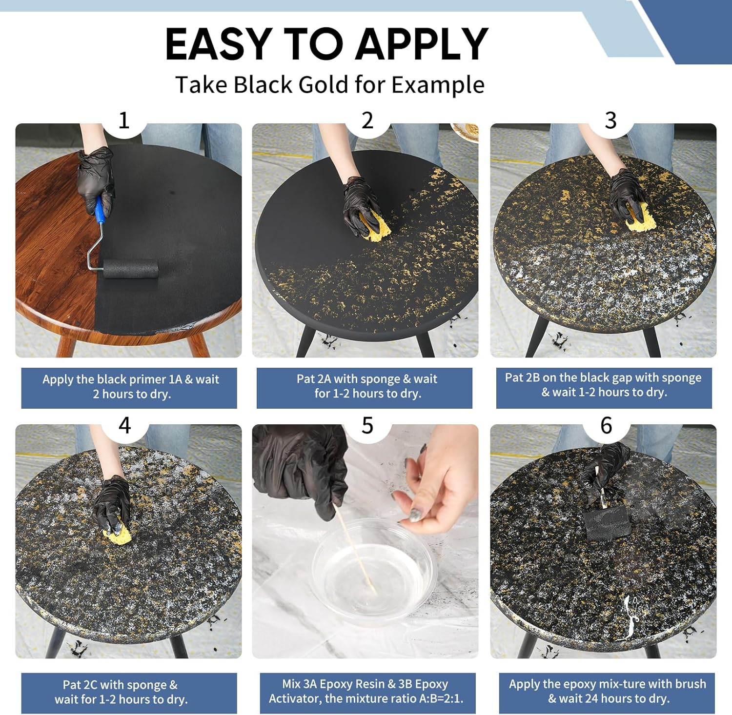 Granite White Epoxy Countertop Paint Kit – 40 Sq.Ft. for Kitchen & Bath