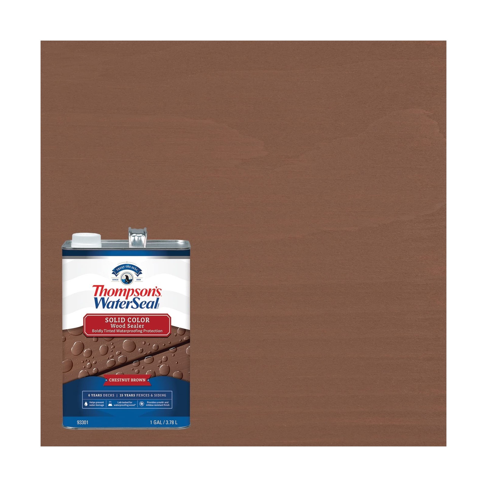 Thompson’s WaterSeal Solid Color Waterproofing Wood Stain and Sealer, Ches