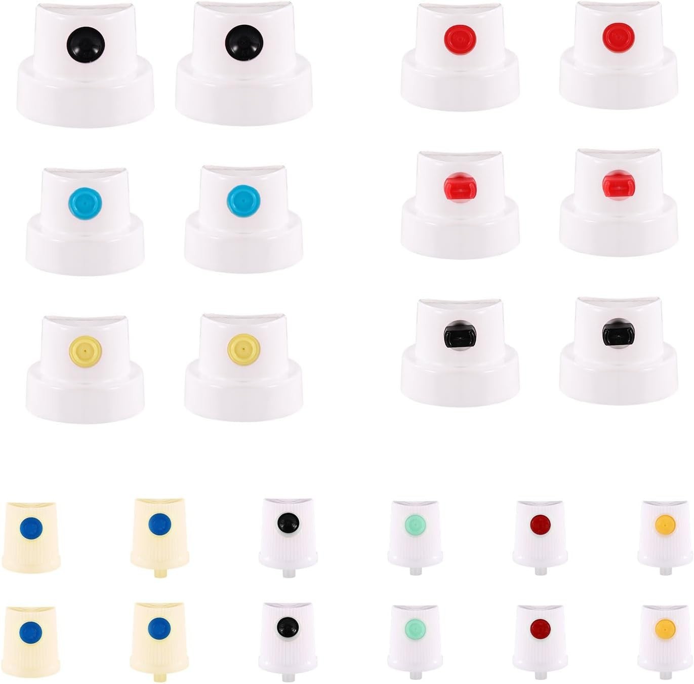24Pcs Spray Can Nozzle, Universal Spray Paint Caps Adapter for Female Cans Spout