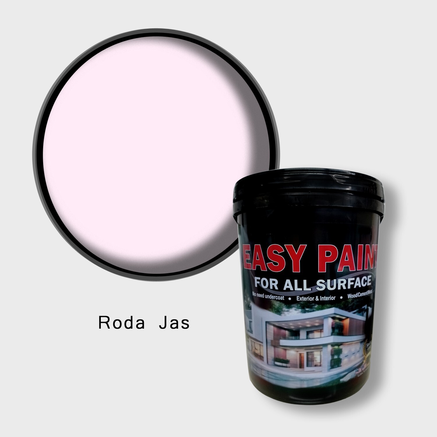 Roda Jas, Easy Paint 5L/1.3gal – Mid Sheen (Interior Wall) JS12 Red Shade