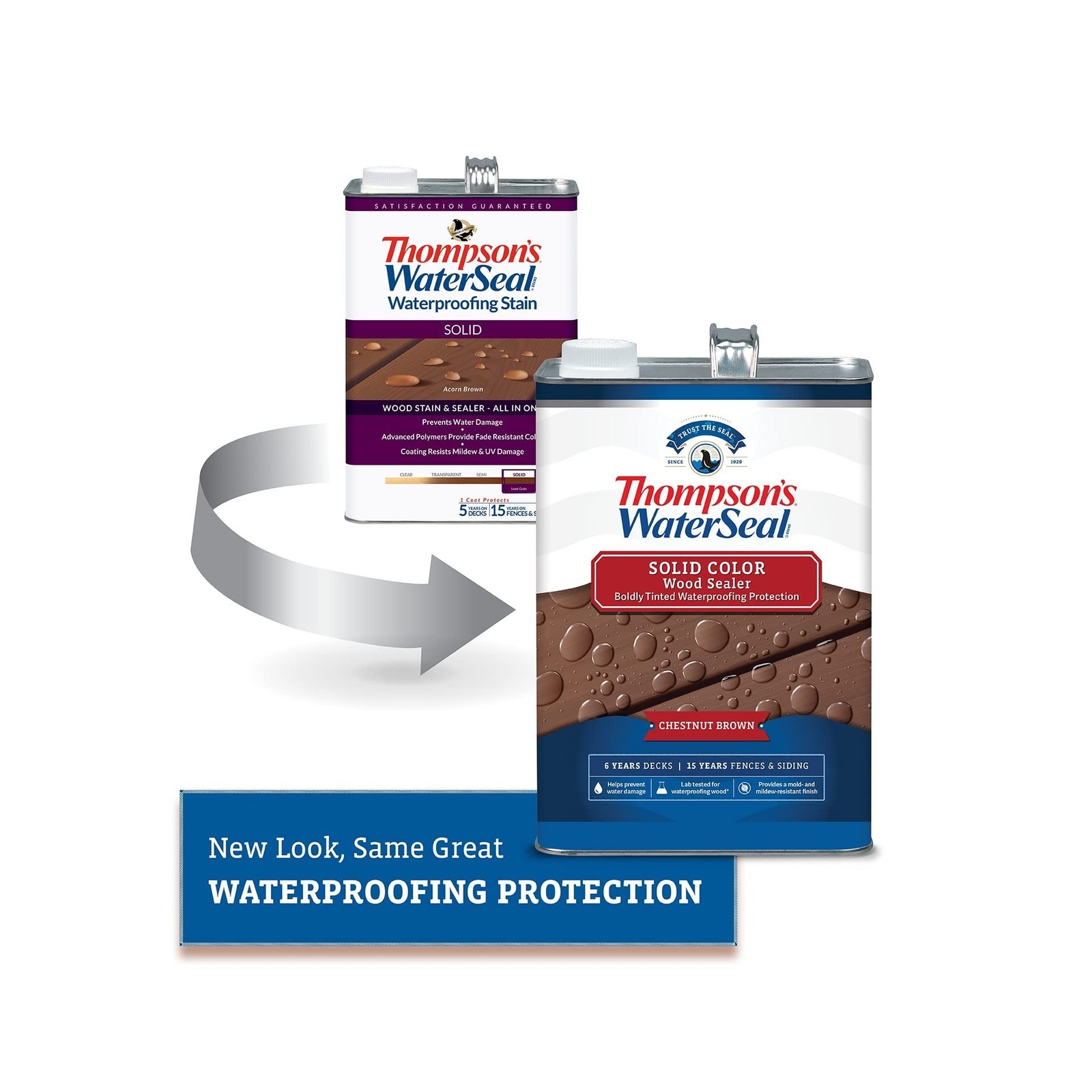 Thompson’s WaterSeal Solid Color Waterproofing Wood Stain and Sealer, Ches