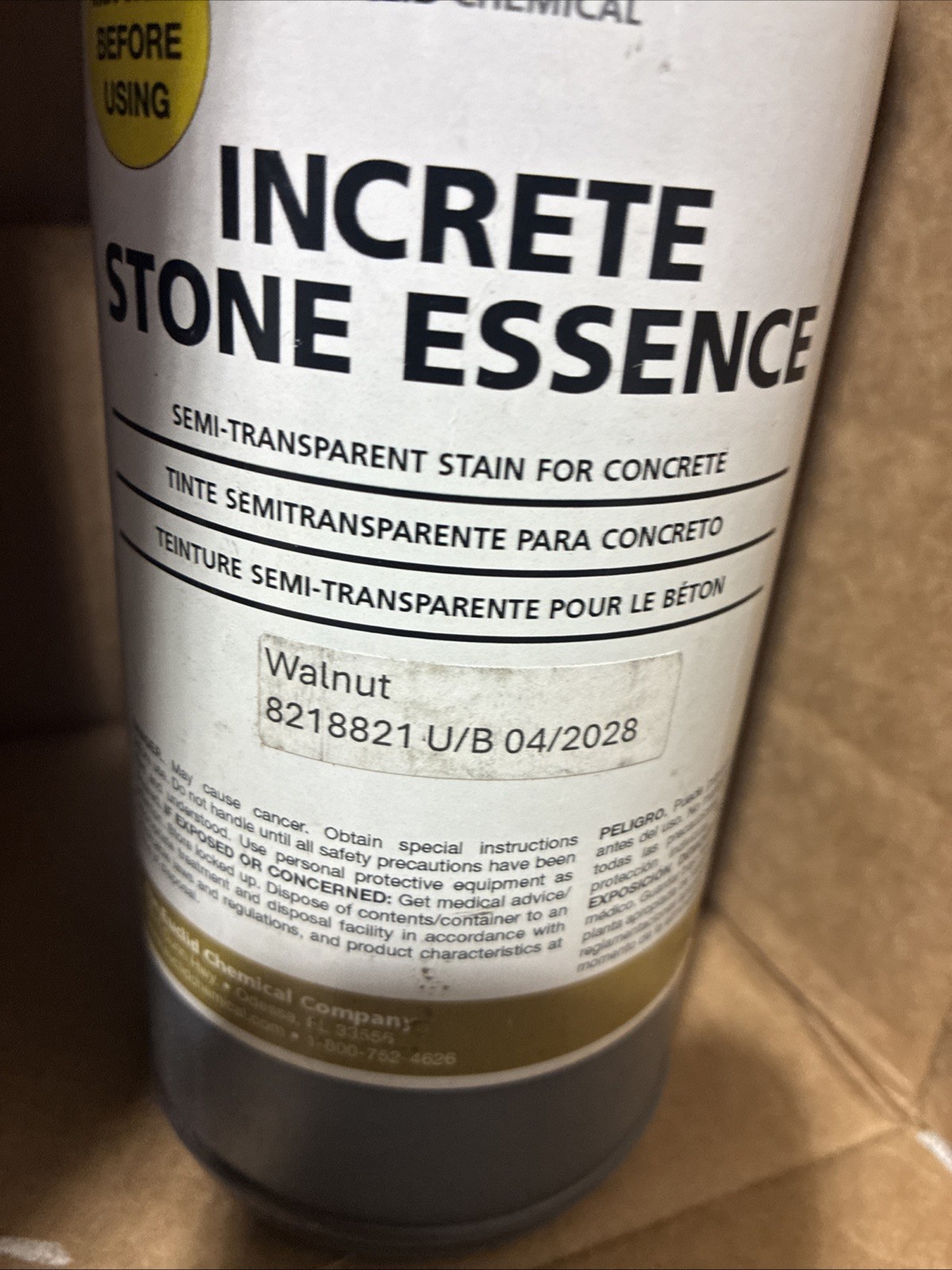 Increte Stone Essence CSES 0032 Walnut Semi-Transparent Stain F/Concrete 1 Quart