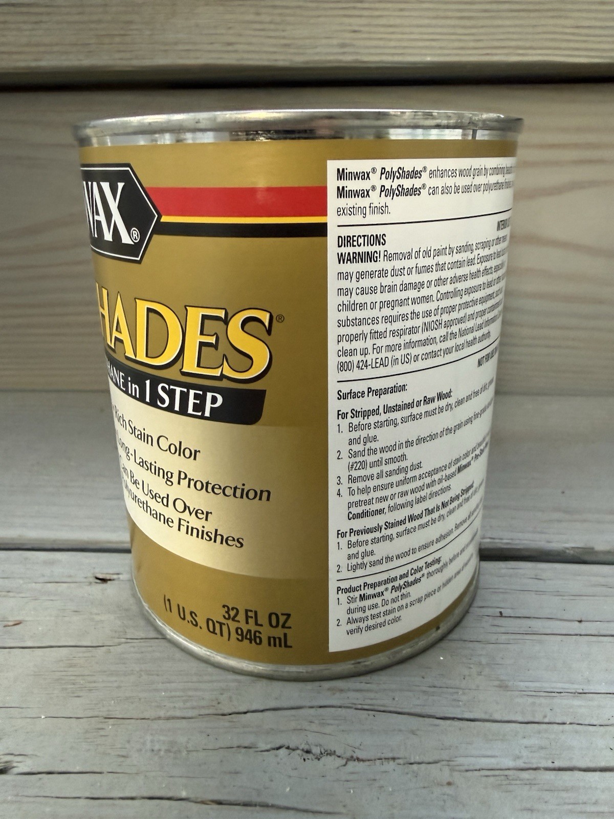 Minwax PolyShades Stain & Polyurethane Tudor Satin 1 Quart