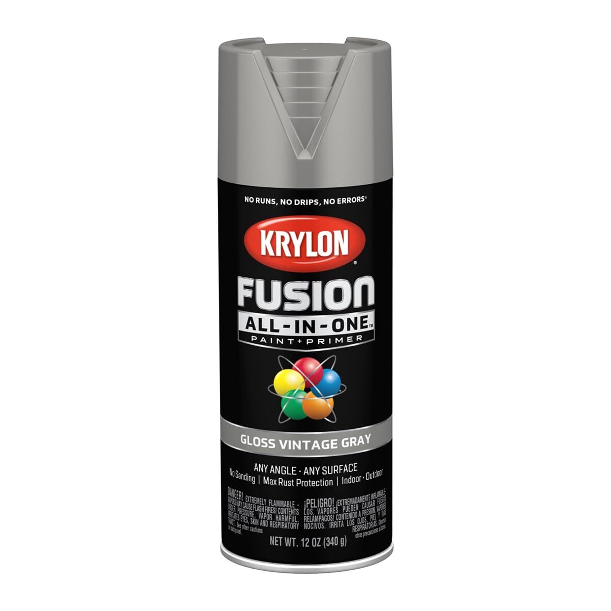 Krylon All In One Spray Paint Vintage Gray 12 Ounce Indoor Outdoor Durable Ru…