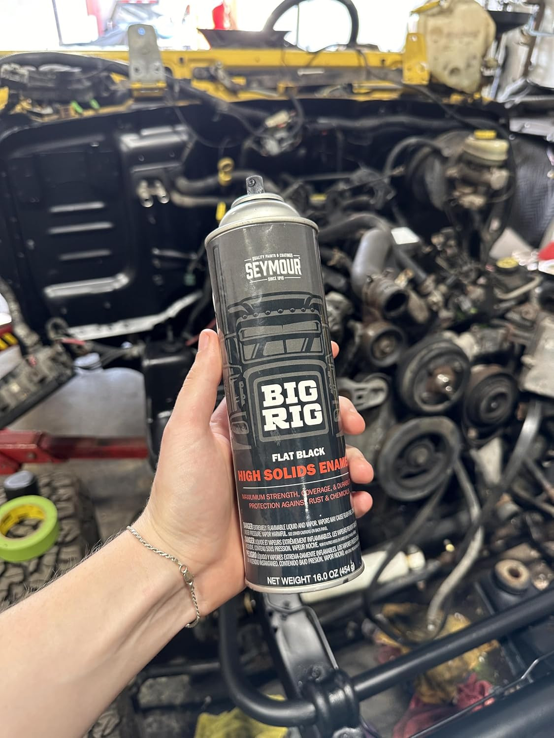 20-1615 Big Rig Professional Coatings Spray Paint, Gloss Frame Black