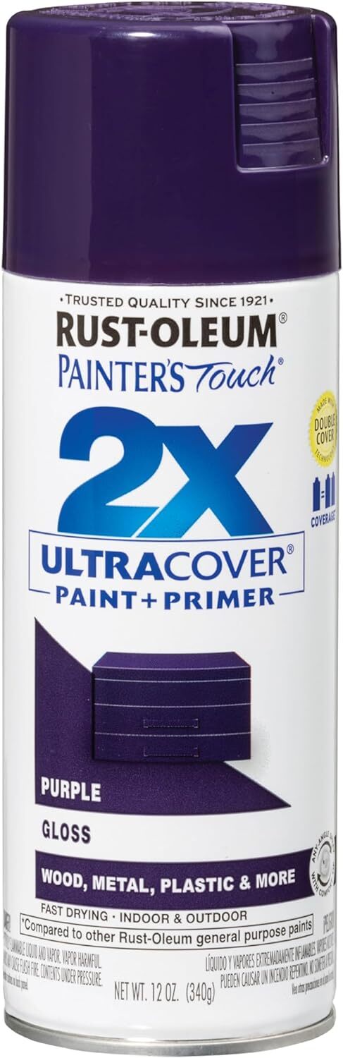 334042 Painter’s Touch 2X Ultra Cover Spray Paint, 12 Oz, Gloss Purpl