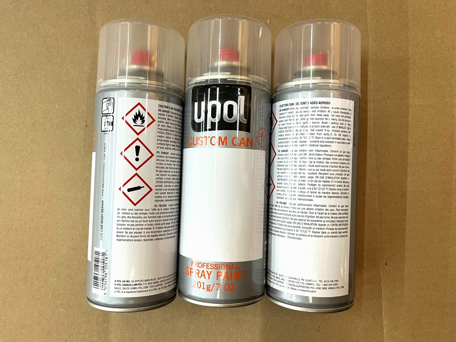 (LOT OF 3) U-POL UP0811 7oz Custom Can Aerosol^