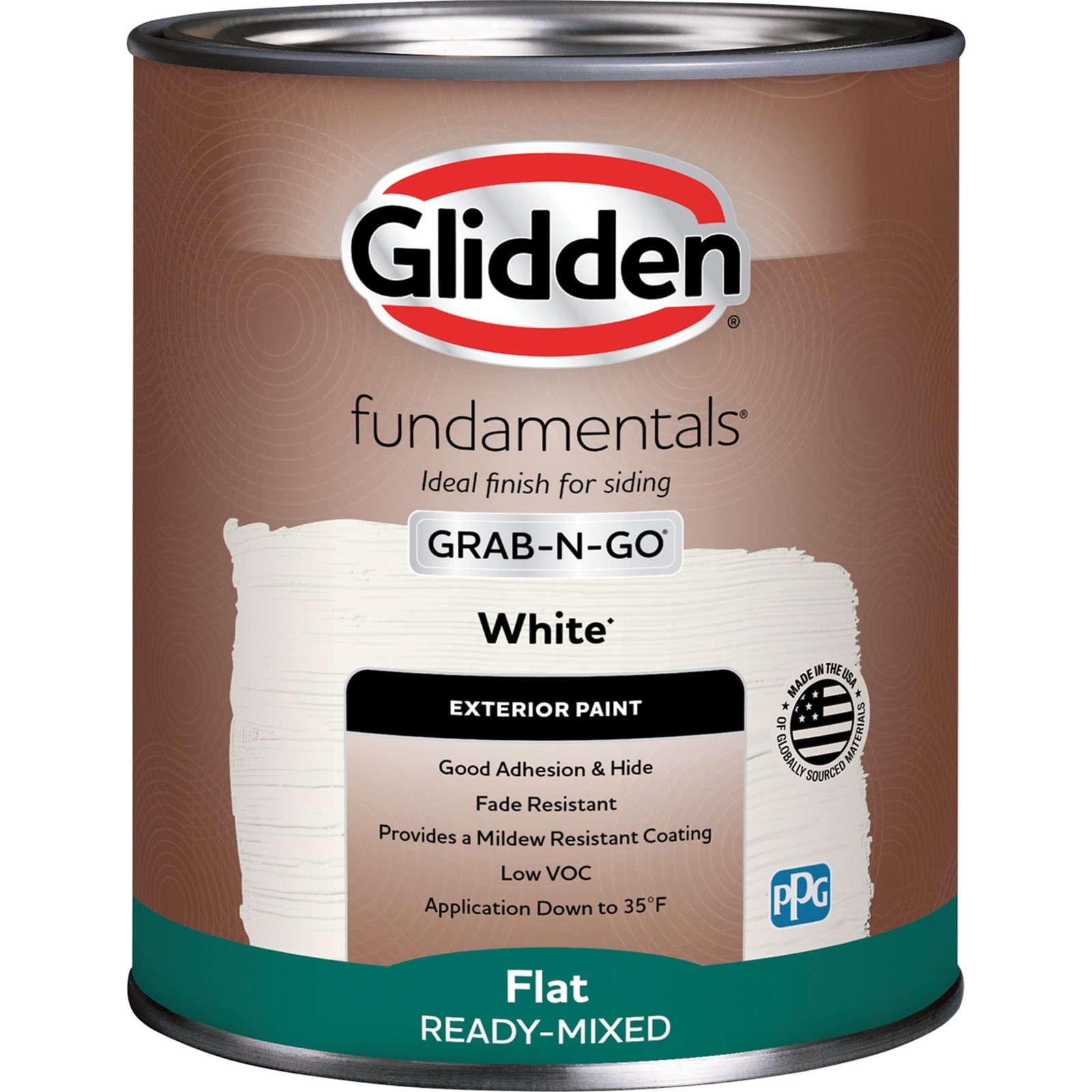 Fundamentals Grab-N-Go White Flat Exterior Paint, 1 Quart Fast delivery