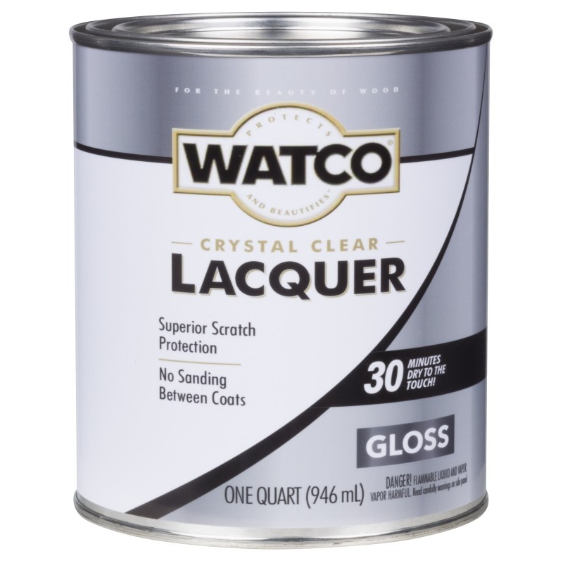 WATCO 63041 Lacquer, Gloss, Liquid, Clear, 1 qt, Can