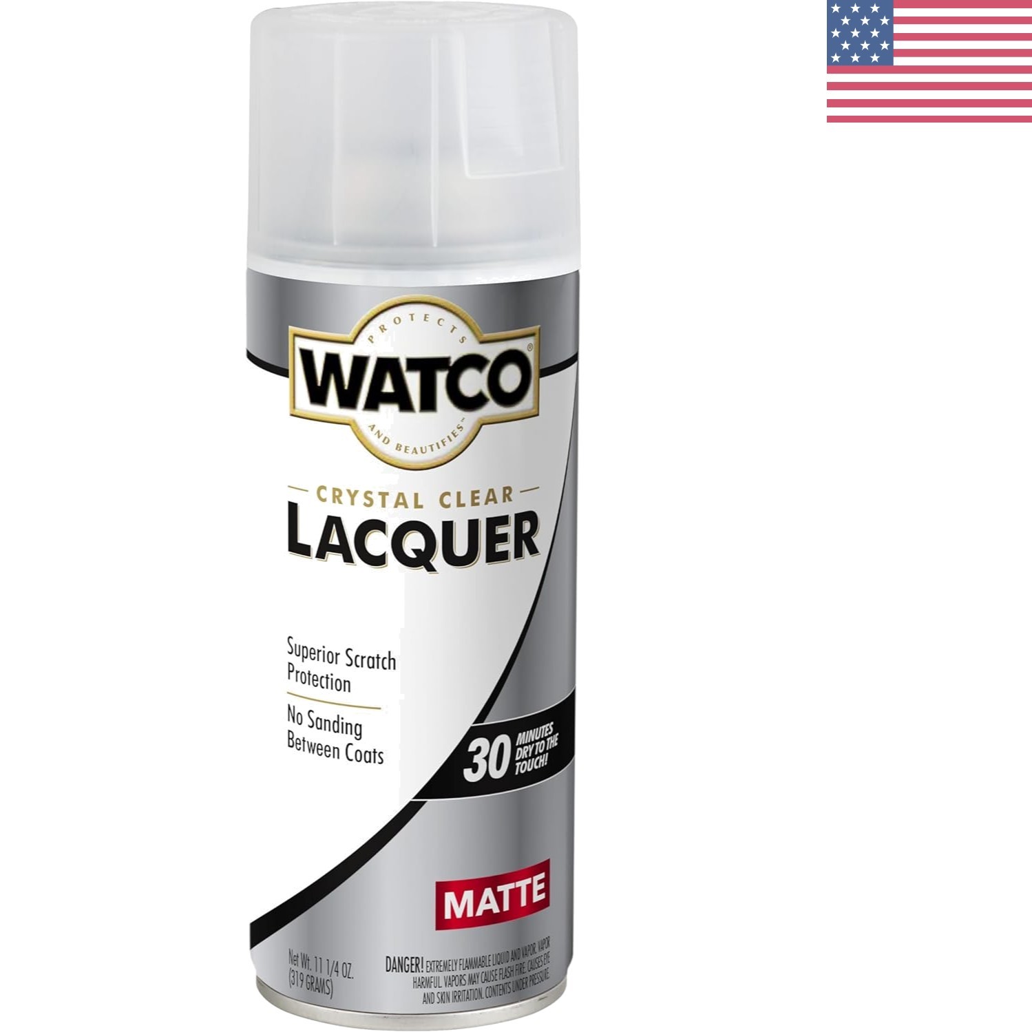 11.25 oz Clear Matte Lacquer Spray for Furniture and Wood Care – Fast Drying