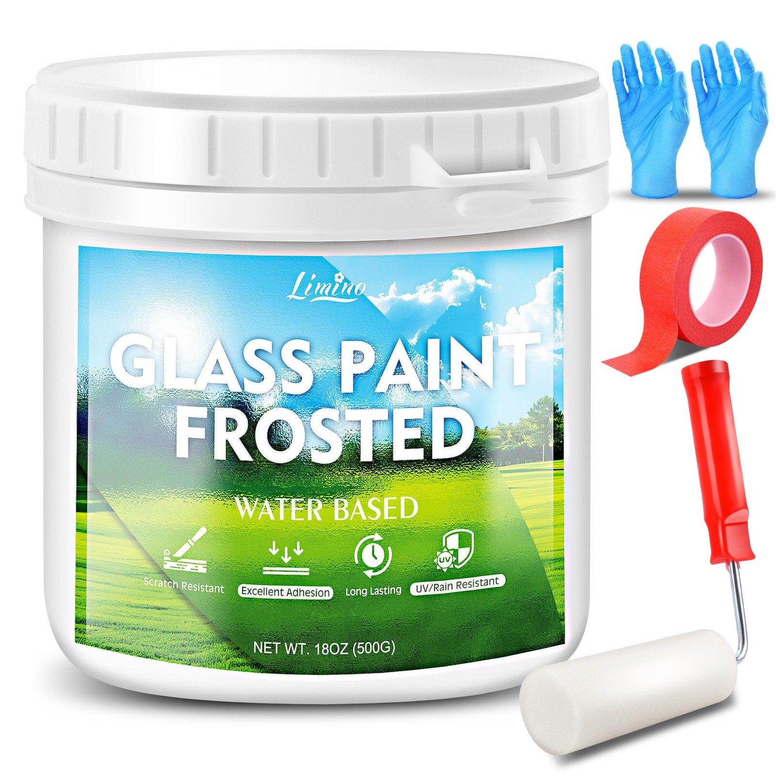 Frosted Glass Paint – 18oz Windows Privacy Paint, UV Resistant and Waterproof…