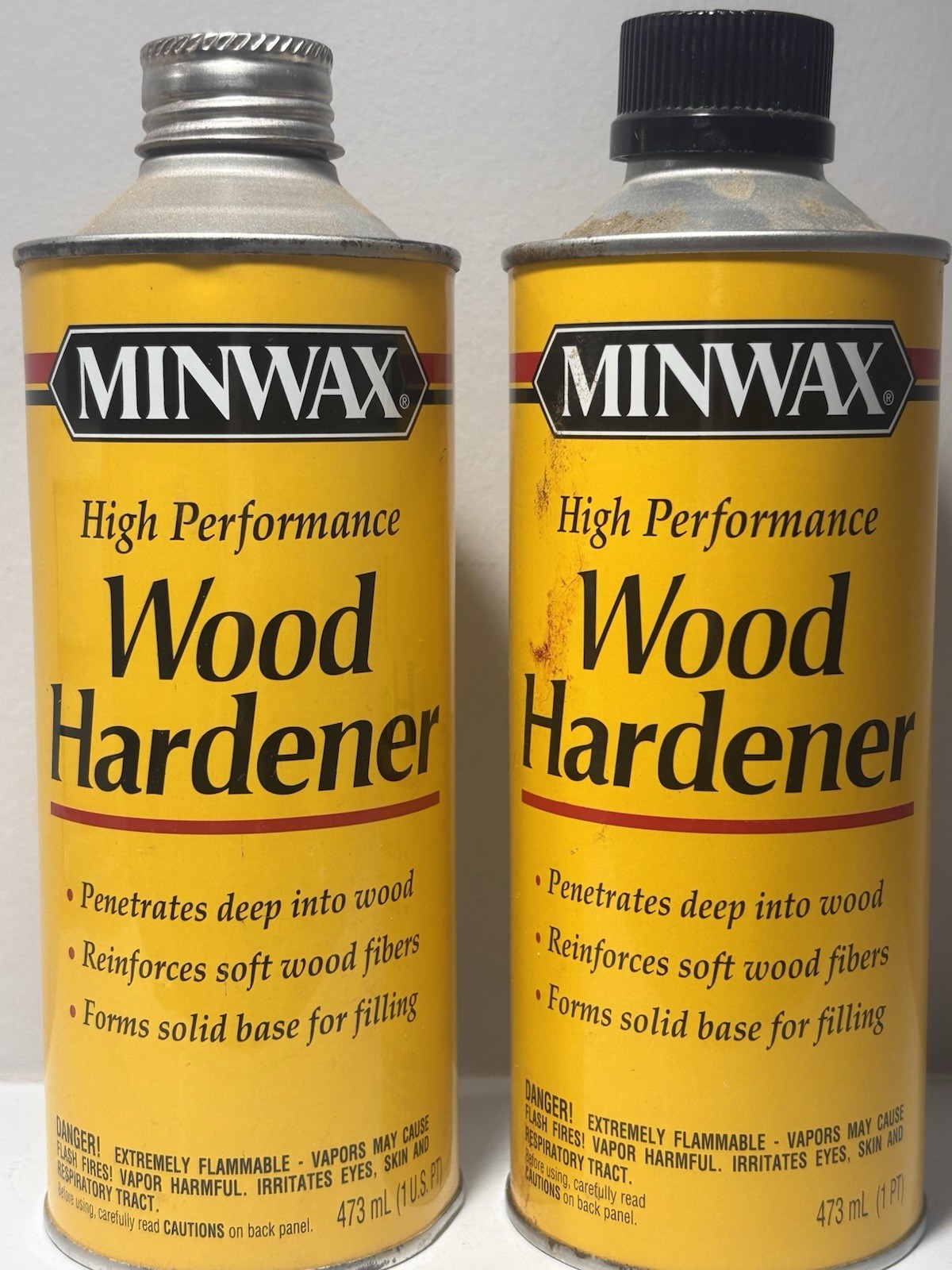 2 Set MINWAX High Performance Wood Hardener Strengthens 473 ML Pre Owned Used
