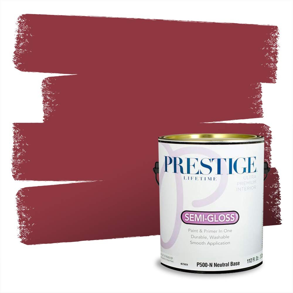 Prestige Paints P500-N-1009-3Vp Paint And Premiumr In One 1 Gallon Radiant Red