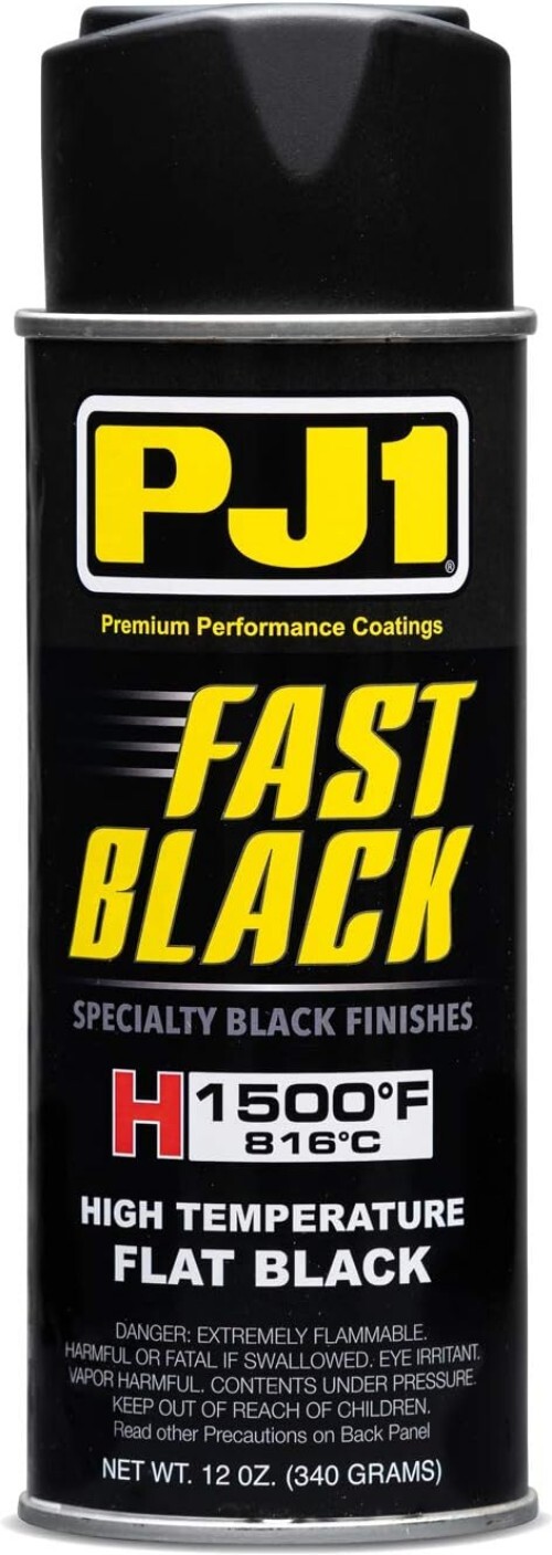 12oz Flat Black Hi-Temp Spray Paint – Durable Rust Protection for Metal