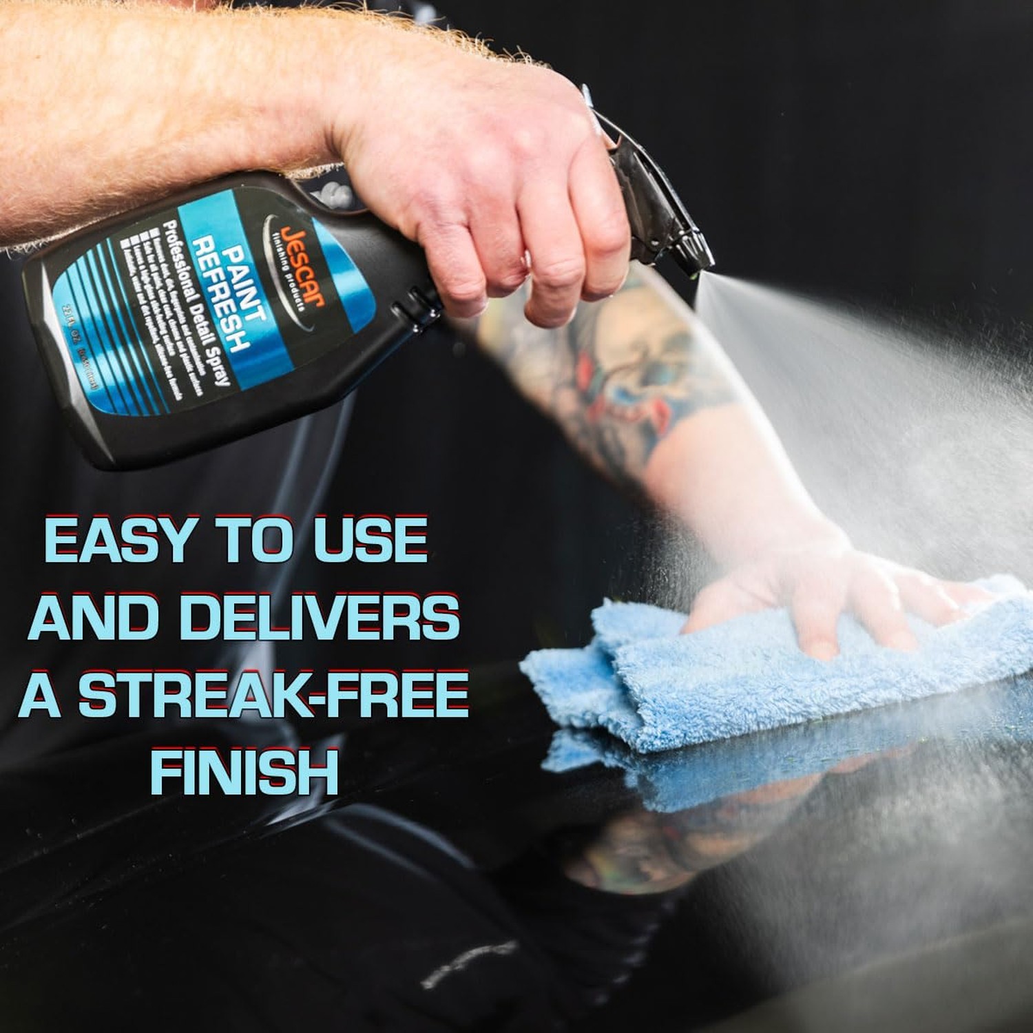 Jescar Paint Refresh Detail Spray – 128oz – Quick Detailer, Spray On Wipe Off…
