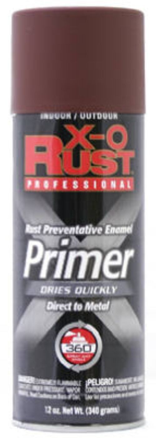 X-O Rust 1267P-AER 12 oz Can of Professional Anti-Rust Metal Red Spray Primer