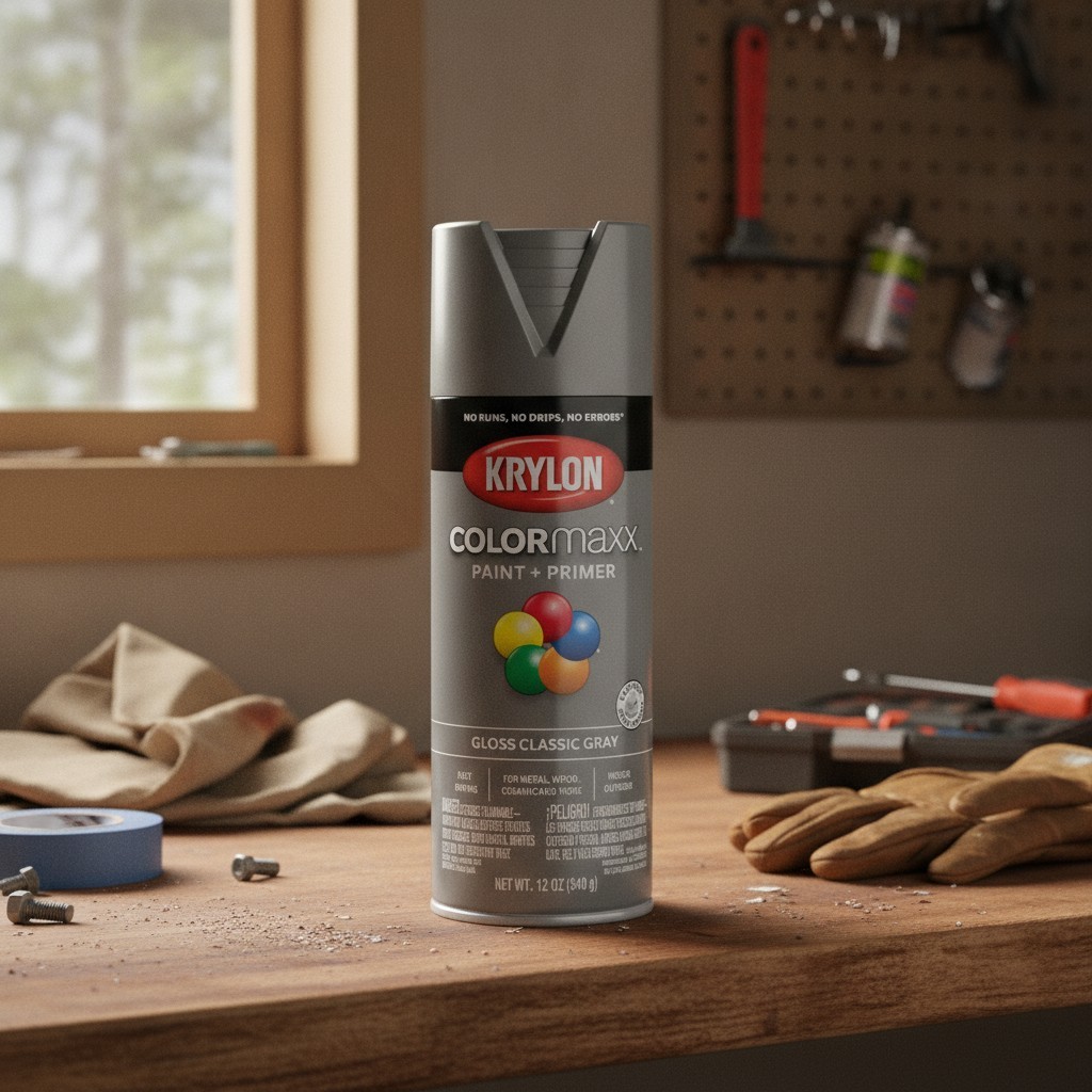 Colormaxx Gloss Spray Paint & Primer, Classic Gray – 1 Each