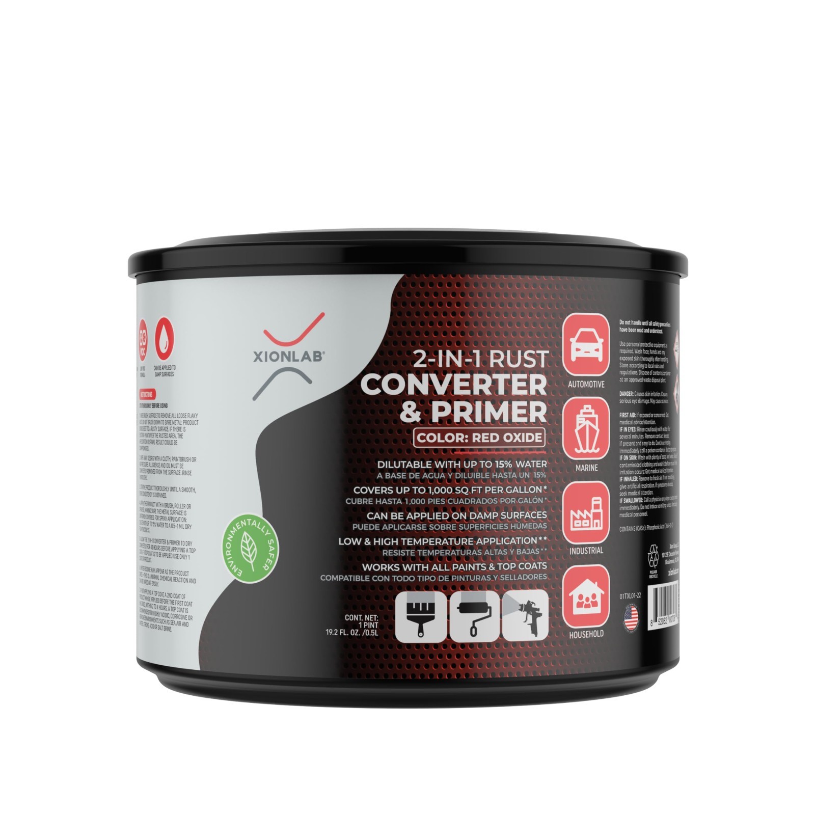 2-in-1 Rust Converter & Metal Primer – UV Resistant, Industrial Grade, Covers 4X
