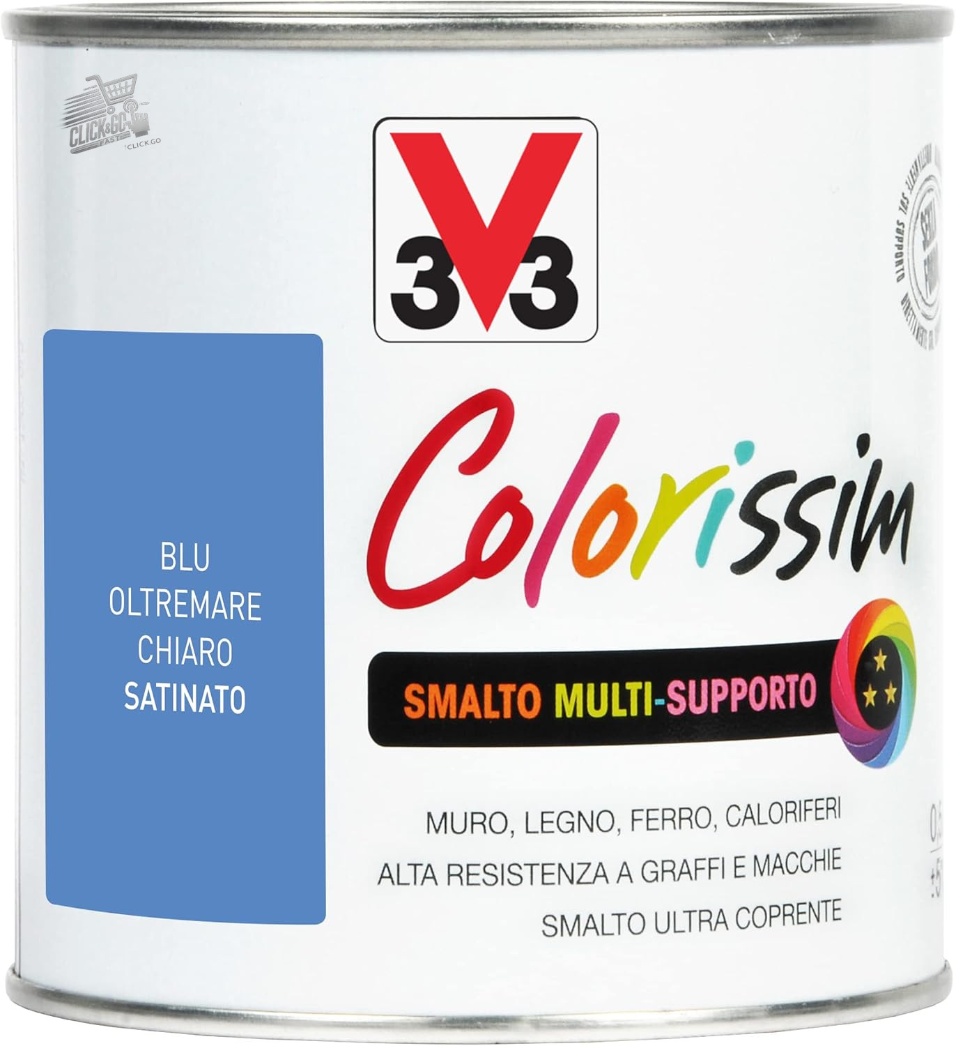 Multisupport enamel colorissim blue overseas light 0.5L paint furniture iron L