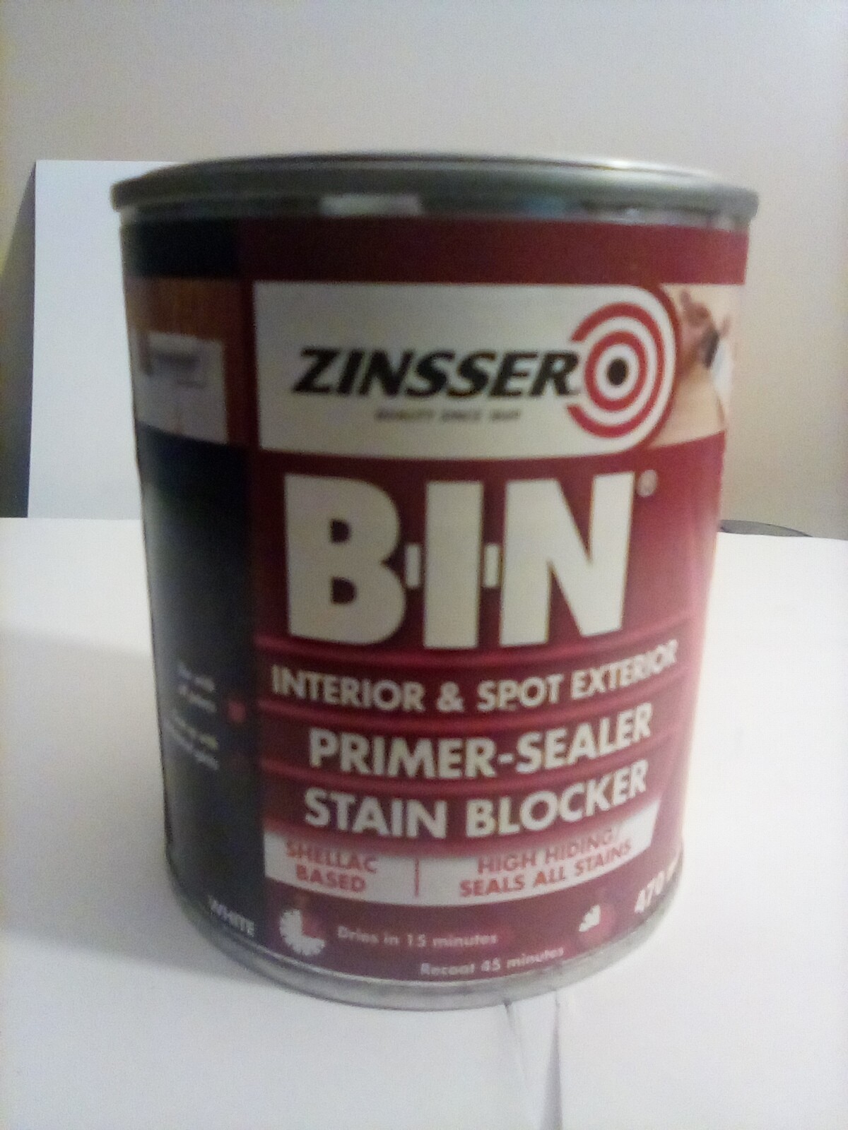 NEW Zinsser 1 Qt. B-I-N Shellac-Based White Interior Primer and Sealer FREE S&H