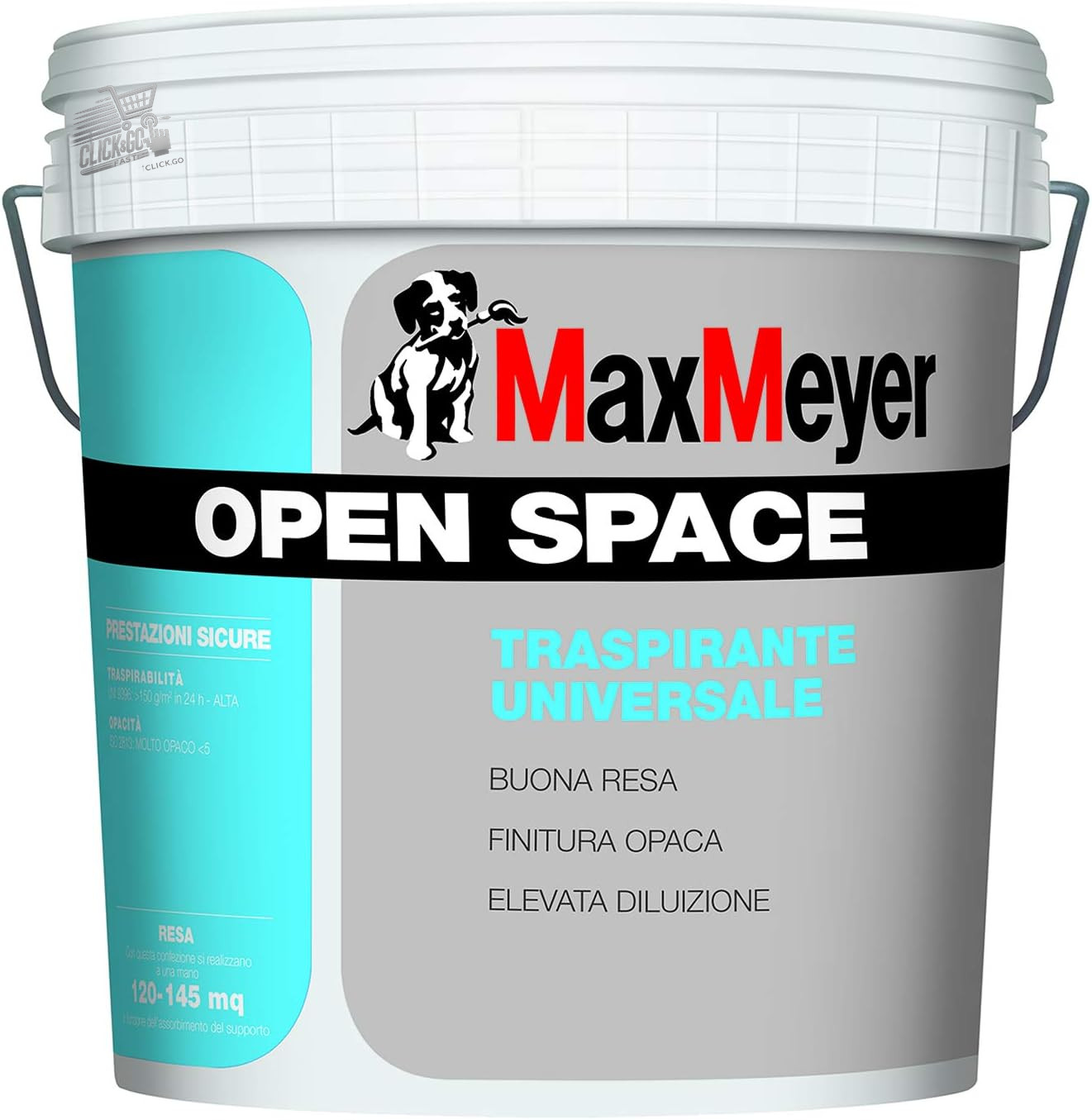MaxMeyer 5 Liter White Interior Breathable Wall Paint Hydropainting Walls