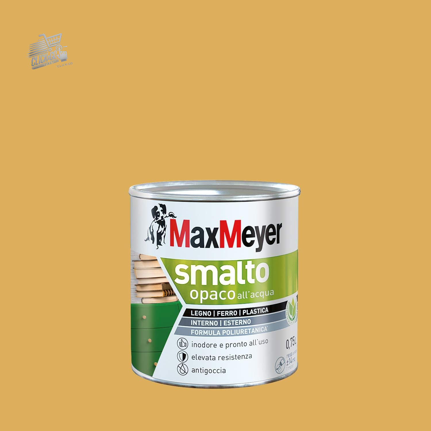 MaxMeyer Polyurethane Water Enamel Matte Wood Iron PVC Yellow Summer 750ml
