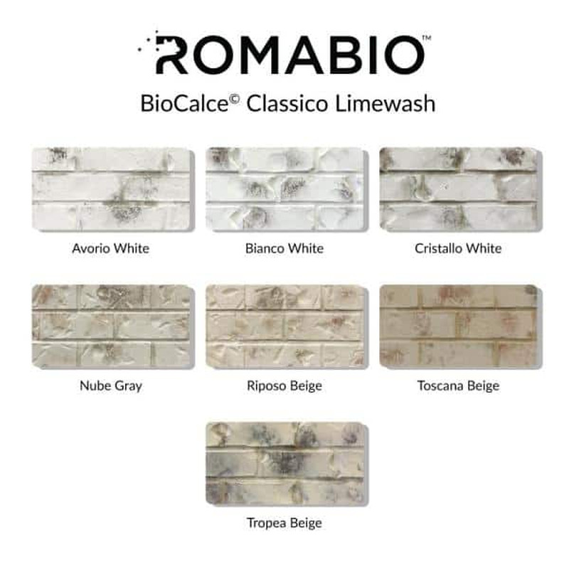 Bianco White Limewash Paint Interior/Exterior Nontoxic High UV Resistant