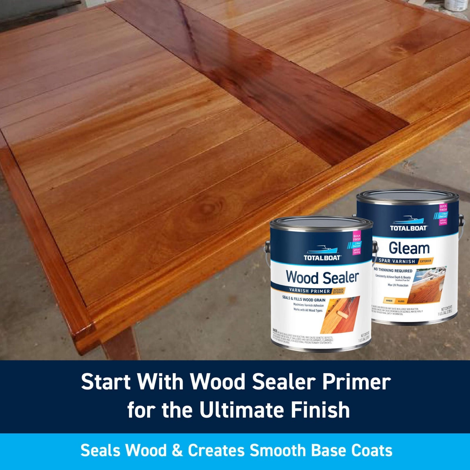 Marine Spar Varnish Gloss & Satin Polyurethane Finish for Wood, Boats, Outdoor F