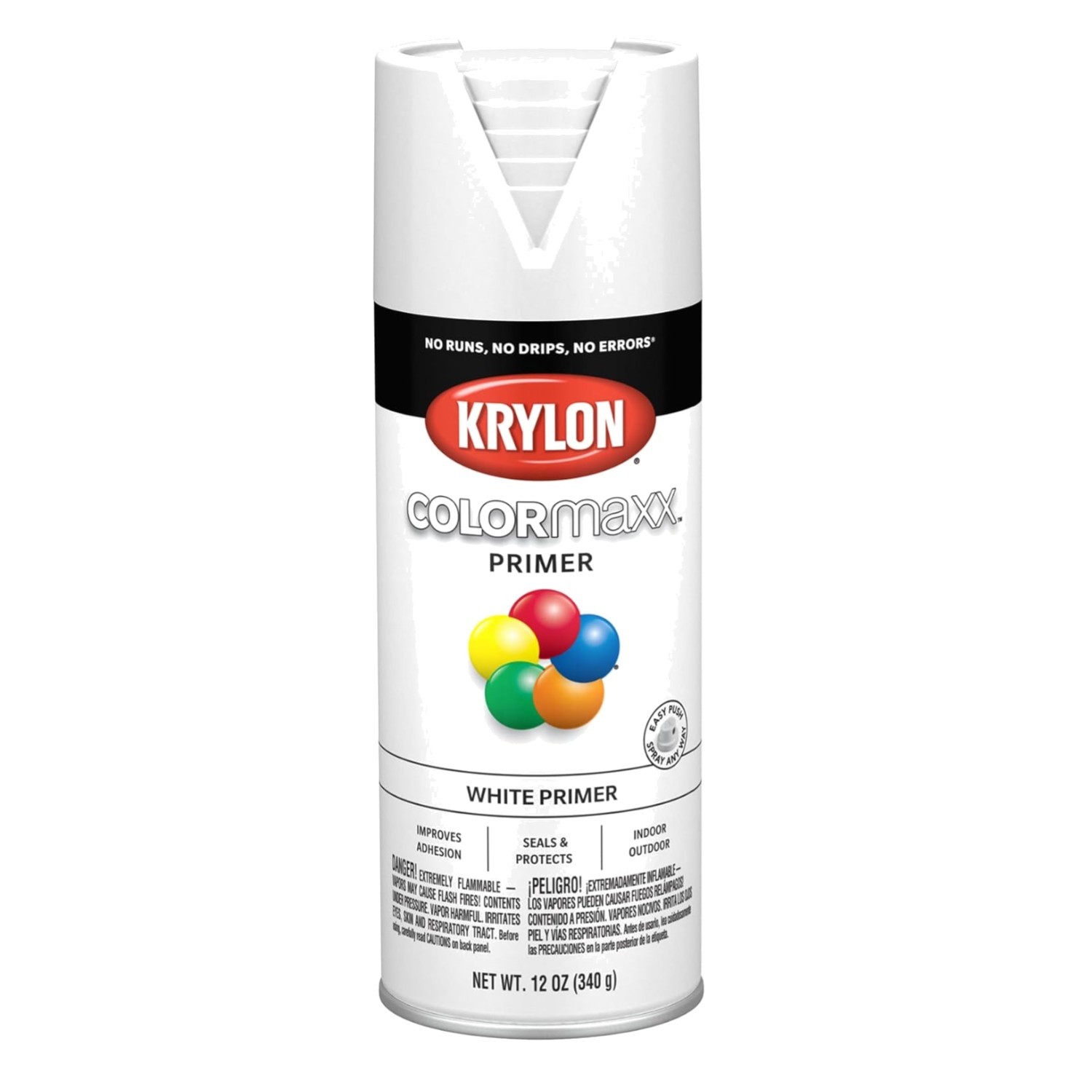 12 Oz COLORmaxx Spray Primer for Wood, Metal, and More – Easy Application
