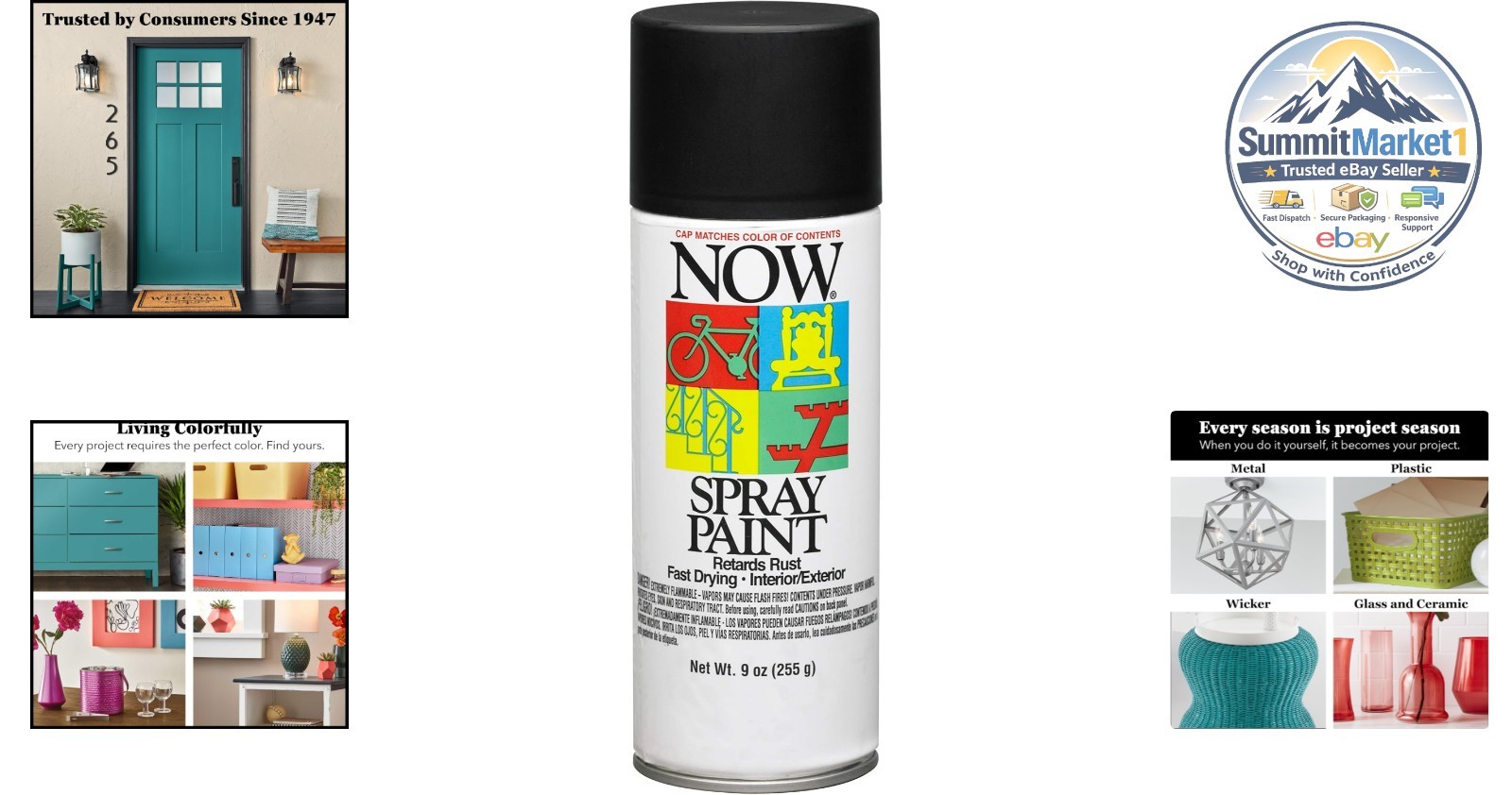 9 Oz. Flat Black General Purpose Spray Paint