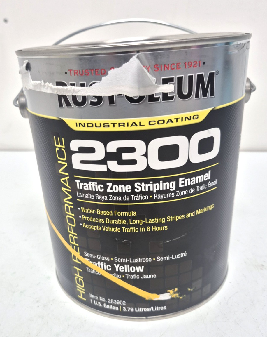 Rust-Oleum 283902 Traffic Zone Striping Paint 1 Gal. Traffic Yellow, Water Base