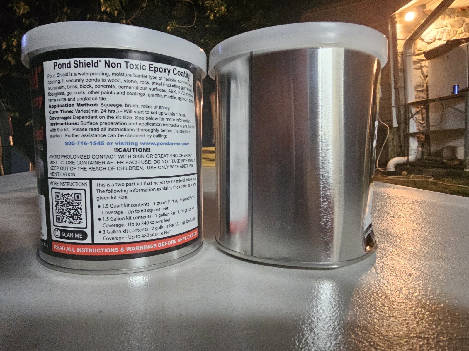 Pond Armor Pond Shield Epoxy Paint Sky Blue 1.5 Qt Non-Toxic Waterproof Coating