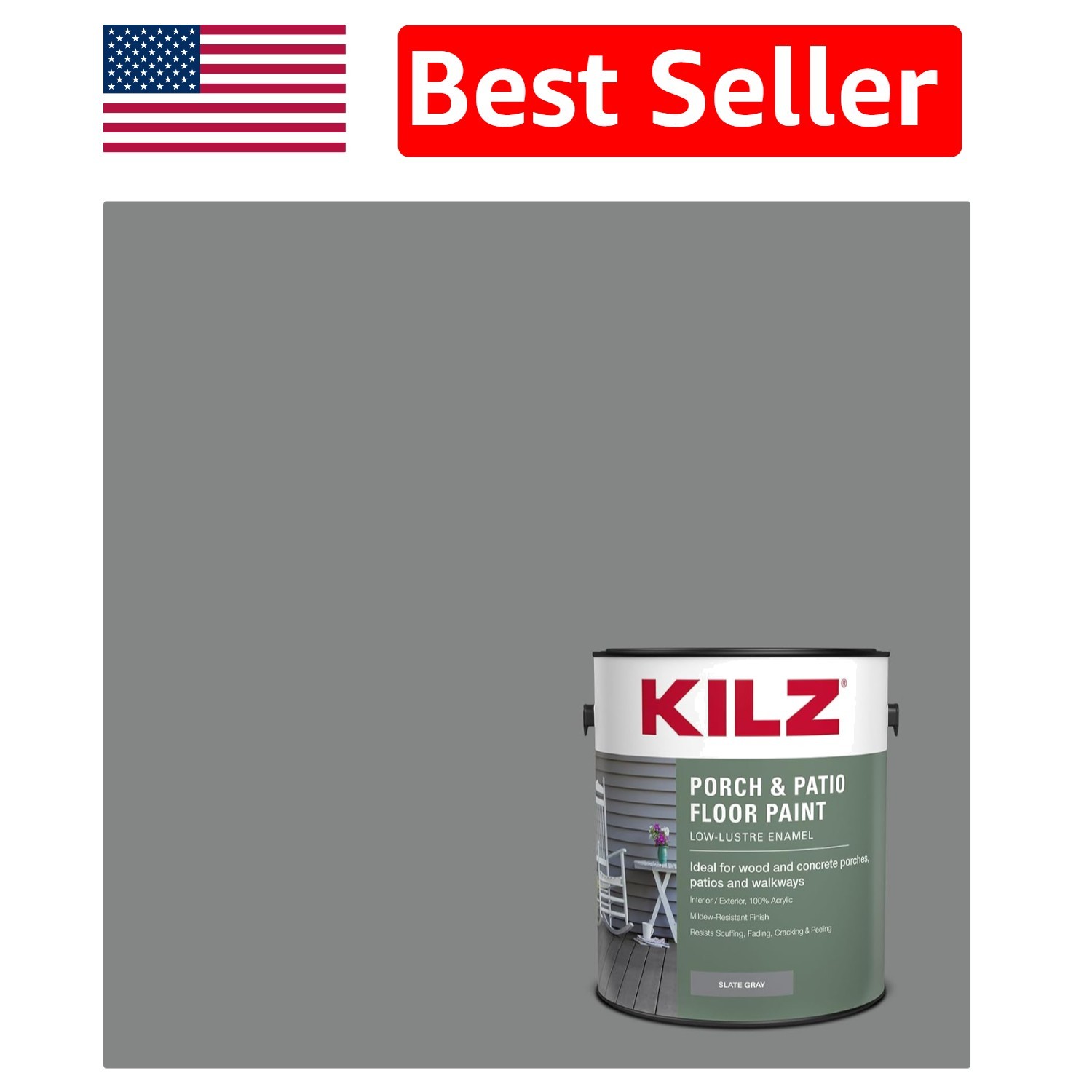 1 Gallon Slate Gray Acrylic Enamel Floor Paint – Mildew, Crack & Fade Resistant