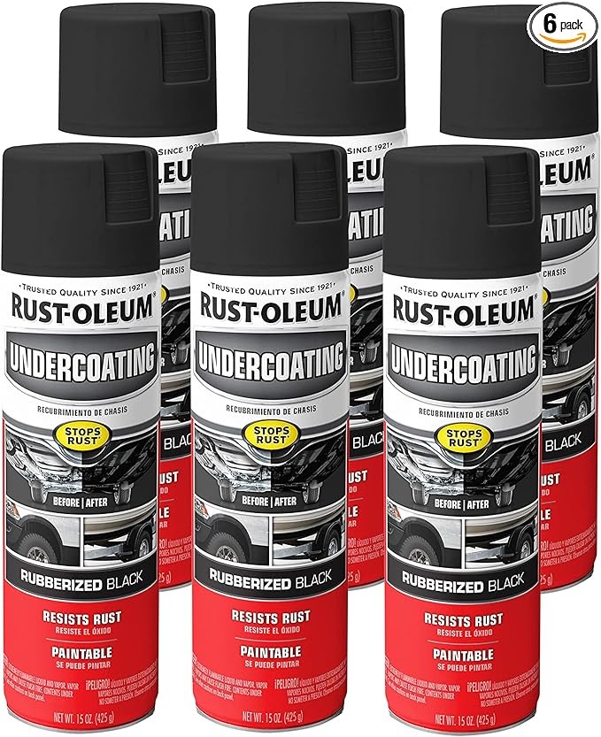 Rust-Oleum 248657-6PK Stops Rust Undercoating 15 Ounce (Pack of 6), Black