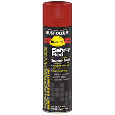 Rust-Oleum V2163838 Rust Preventative Spray Paint, Safety Red, Gloss, Solvent,